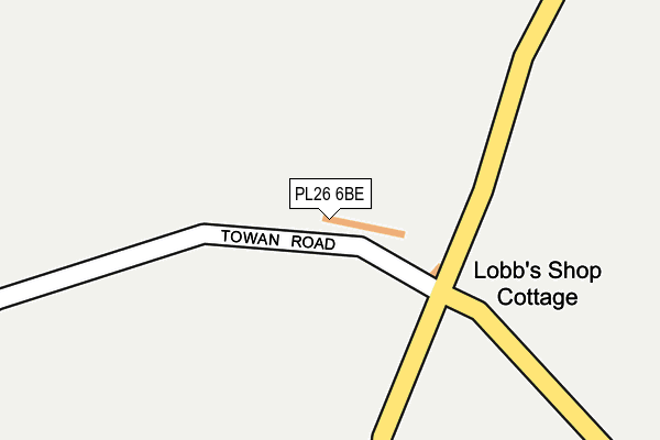 PL26 6BE map - OS OpenMap – Local (Ordnance Survey) PL26 6BE map - OS OpenMap – Local (Ordnance Survey)