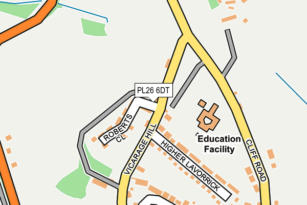 PL26 6DT map - OS OpenMap – Local (Ordnance Survey) PL26 6DT map - OS OpenMap – Local (Ordnance Survey)