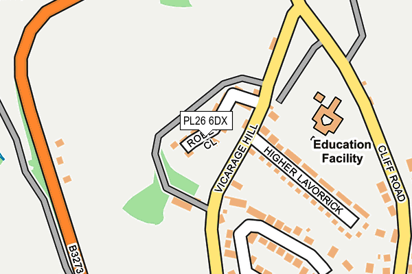 PL26 6DX map - OS OpenMap – Local (Ordnance Survey) PL26 6DX map - OS OpenMap – Local (Ordnance Survey)