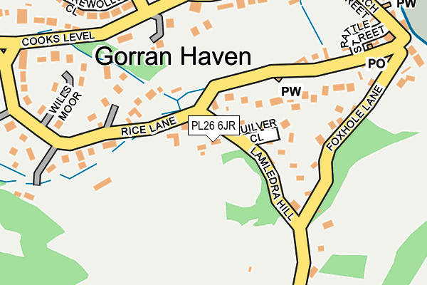 PL26 6JR map - OS OpenMap – Local (Ordnance Survey) PL26 6JR map - OS OpenMap – Local (Ordnance Survey)