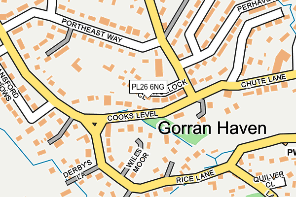 PL26 6NG map - OS OpenMap – Local (Ordnance Survey) PL26 6NG map - OS OpenMap – Local (Ordnance Survey)