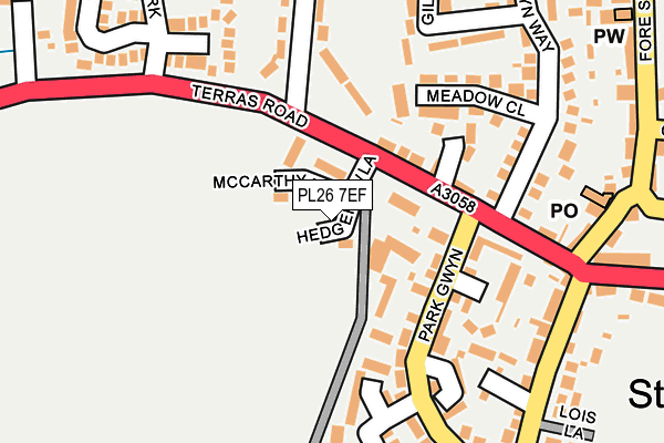 PL26 7EF map - OS OpenMap – Local (Ordnance Survey) PL26 7EF map - OS OpenMap – Local (Ordnance Survey)