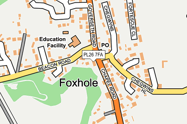 PL26 7FA map - OS OpenMap – Local (Ordnance Survey) PL26 7FA map - OS OpenMap – Local (Ordnance Survey)