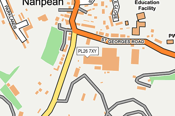 PL26 7XY map - OS OpenMap – Local (Ordnance Survey) PL26 7XY map - OS OpenMap – Local (Ordnance Survey)