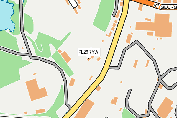 PL26 7YW map - OS OpenMap – Local (Ordnance Survey) PL26 7YW map - OS OpenMap – Local (Ordnance Survey)