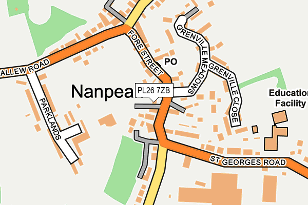 PL26 7ZB map - OS OpenMap – Local (Ordnance Survey) PL26 7ZB map - OS OpenMap – Local (Ordnance Survey)