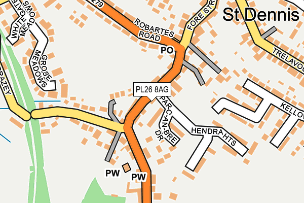 PL26 8AG map - OS OpenMap – Local (Ordnance Survey) PL26 8AG map - OS OpenMap – Local (Ordnance Survey)