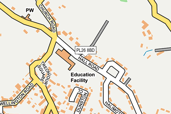 PL26 8BD map - OS OpenMap – Local (Ordnance Survey) PL26 8BD map - OS OpenMap – Local (Ordnance Survey)