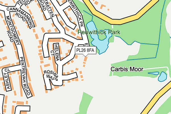 PL26 8FA map - OS OpenMap – Local (Ordnance Survey) PL26 8FA map - OS OpenMap – Local (Ordnance Survey)
