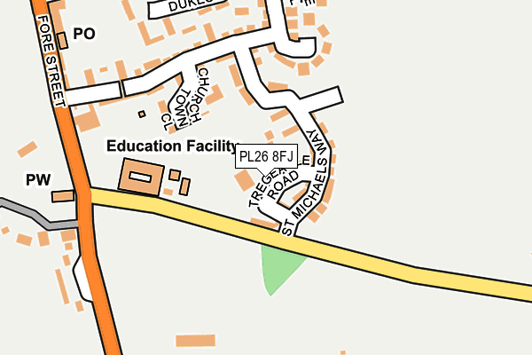 PL26 8FJ map - OS OpenMap – Local (Ordnance Survey) PL26 8FJ map - OS OpenMap – Local (Ordnance Survey)