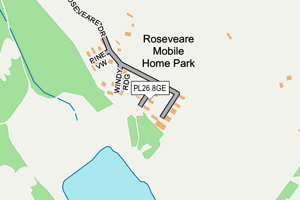 PL26 8GE map - OS OpenMap – Local (Ordnance Survey) PL26 8GE map - OS OpenMap – Local (Ordnance Survey)