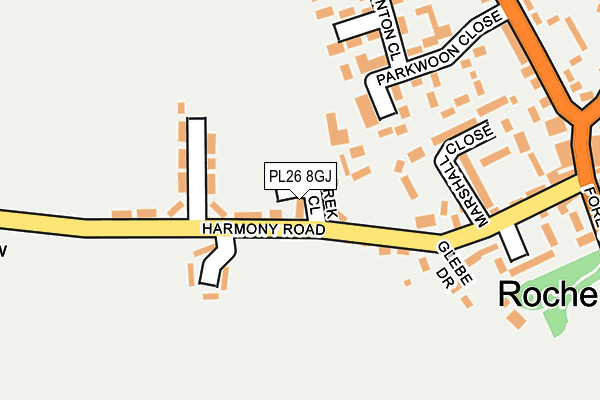 PL26 8GJ map - OS OpenMap – Local (Ordnance Survey) PL26 8GJ map - OS OpenMap – Local (Ordnance Survey)