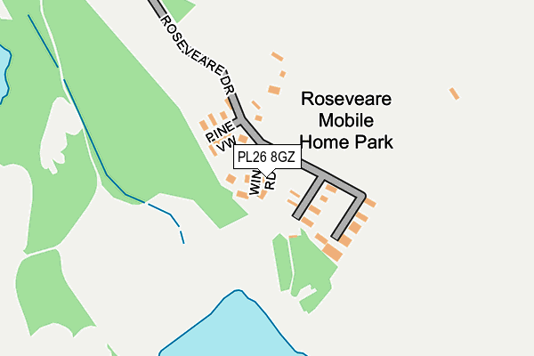 PL26 8GZ map - OS OpenMap – Local (Ordnance Survey) PL26 8GZ map - OS OpenMap – Local (Ordnance Survey)