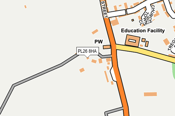 PL26 8HA map - OS OpenMap – Local (Ordnance Survey) PL26 8HA map - OS OpenMap – Local (Ordnance Survey)