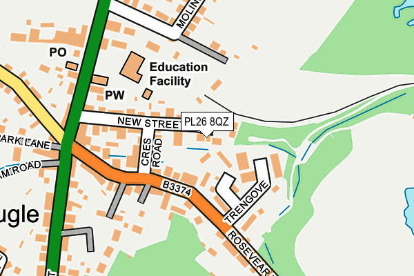 PL26 8QZ map - OS OpenMap – Local (Ordnance Survey) PL26 8QZ map - OS OpenMap – Local (Ordnance Survey)