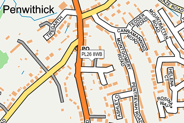 PL26 8WB map - OS OpenMap – Local (Ordnance Survey) PL26 8WB map - OS OpenMap – Local (Ordnance Survey)
