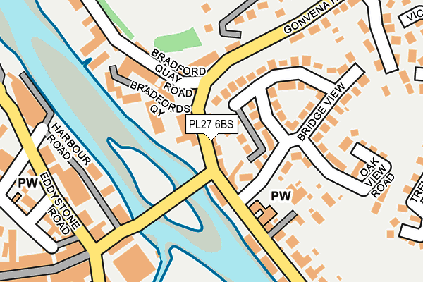 PL27 6BS map - OS OpenMap – Local (Ordnance Survey) PL27 6BS map - OS OpenMap – Local (Ordnance Survey)