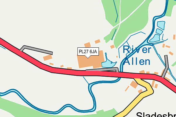 PL27 6JA map - OS OpenMap – Local (Ordnance Survey) PL27 6JA map - OS OpenMap – Local (Ordnance Survey)