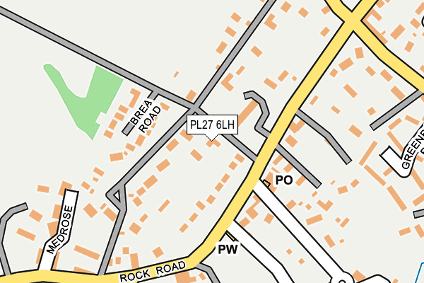 PL27 6LH map - OS OpenMap – Local (Ordnance Survey) PL27 6LH map - OS OpenMap – Local (Ordnance Survey)