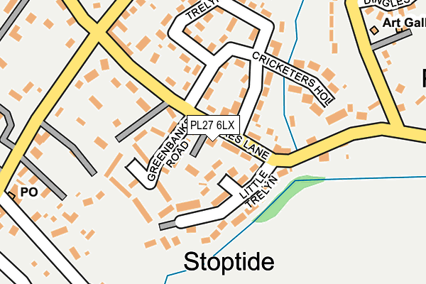 PL27 6LX map - OS OpenMap – Local (Ordnance Survey) PL27 6LX map - OS OpenMap – Local (Ordnance Survey)