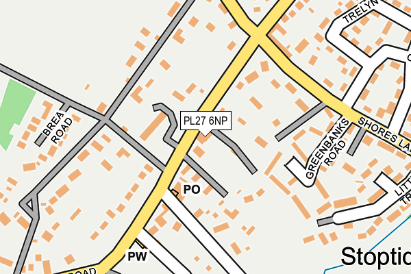 PL27 6NP map - OS OpenMap – Local (Ordnance Survey) PL27 6NP map - OS OpenMap – Local (Ordnance Survey)