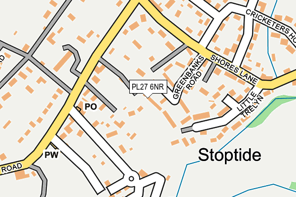 PL27 6NR map - OS OpenMap – Local (Ordnance Survey) PL27 6NR map - OS OpenMap – Local (Ordnance Survey)