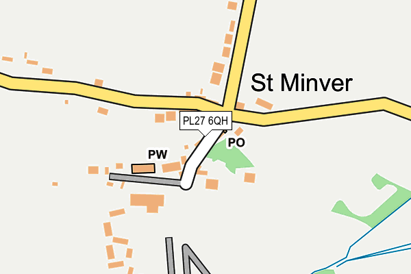 PL27 6QH map - OS OpenMap – Local (Ordnance Survey) PL27 6QH map - OS OpenMap – Local (Ordnance Survey)