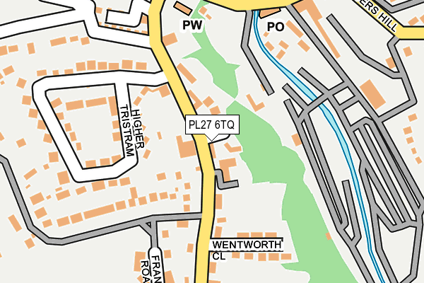 PL27 6TQ map - OS OpenMap – Local (Ordnance Survey) PL27 6TQ map - OS OpenMap – Local (Ordnance Survey)