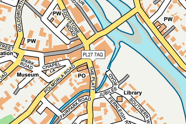 PL27 7AQ map - OS OpenMap – Local (Ordnance Survey) PL27 7AQ map - OS OpenMap – Local (Ordnance Survey)