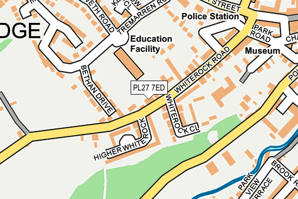 PL27 7ED map - OS OpenMap – Local (Ordnance Survey) PL27 7ED map - OS OpenMap – Local (Ordnance Survey)