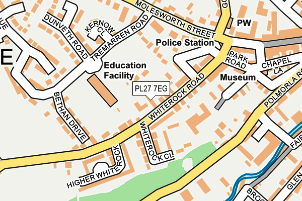 PL27 7EG map - OS OpenMap – Local (Ordnance Survey) PL27 7EG map - OS OpenMap – Local (Ordnance Survey)