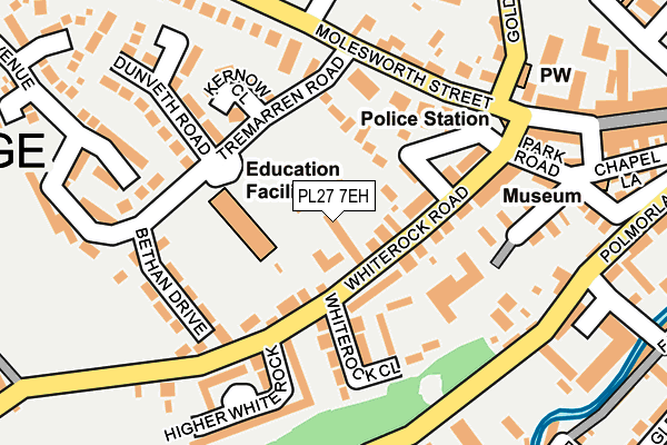 PL27 7EH map - OS OpenMap – Local (Ordnance Survey) PL27 7EH map - OS OpenMap – Local (Ordnance Survey)