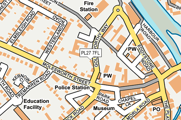 PL27 7FL map - OS OpenMap – Local (Ordnance Survey) PL27 7FL map - OS OpenMap – Local (Ordnance Survey)