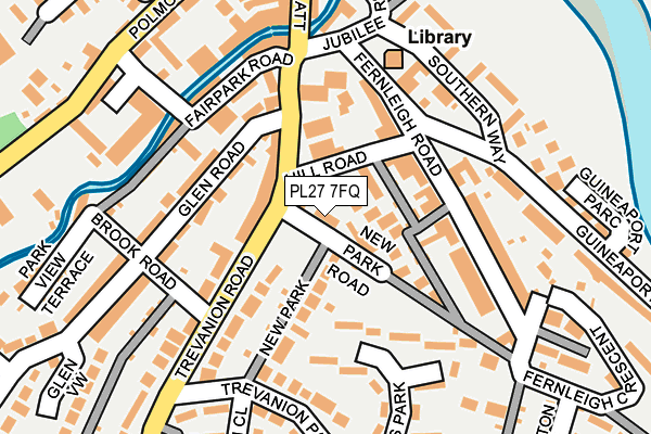 PL27 7FQ map - OS OpenMap – Local (Ordnance Survey) PL27 7FQ map - OS OpenMap – Local (Ordnance Survey)