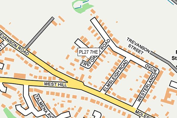 PL27 7HE map - OS OpenMap – Local (Ordnance Survey) PL27 7HE map - OS OpenMap – Local (Ordnance Survey)