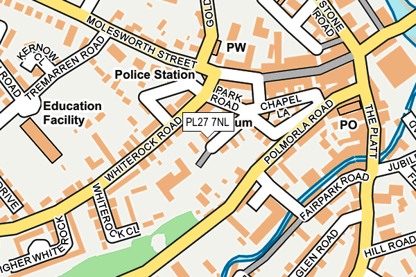 PL27 7NL map - OS OpenMap – Local (Ordnance Survey) PL27 7NL map - OS OpenMap – Local (Ordnance Survey)