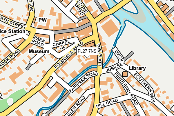 PL27 7NS map - OS OpenMap – Local (Ordnance Survey) PL27 7NS map - OS OpenMap – Local (Ordnance Survey)