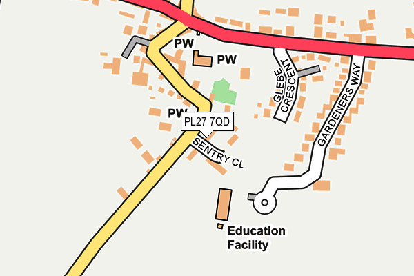 PL27 7QD map - OS OpenMap – Local (Ordnance Survey) PL27 7QD map - OS OpenMap – Local (Ordnance Survey)