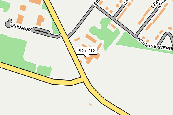 PL27 7TX map - OS OpenMap – Local (Ordnance Survey) PL27 7TX map - OS OpenMap – Local (Ordnance Survey)