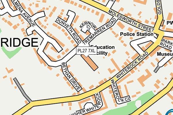 PL27 7XL map - OS OpenMap – Local (Ordnance Survey) PL27 7XL map - OS OpenMap – Local (Ordnance Survey)