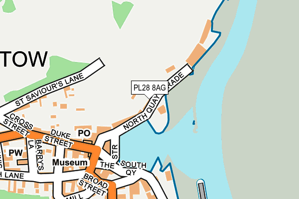 PL28 8AG map - OS OpenMap – Local (Ordnance Survey) PL28 8AG map - OS OpenMap – Local (Ordnance Survey)