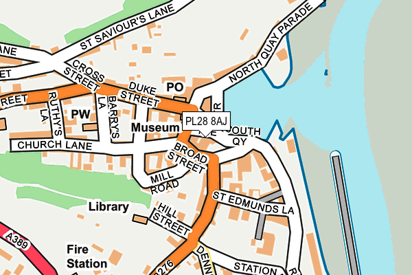 PL28 8AJ map - OS OpenMap – Local (Ordnance Survey) PL28 8AJ map - OS OpenMap – Local (Ordnance Survey)
