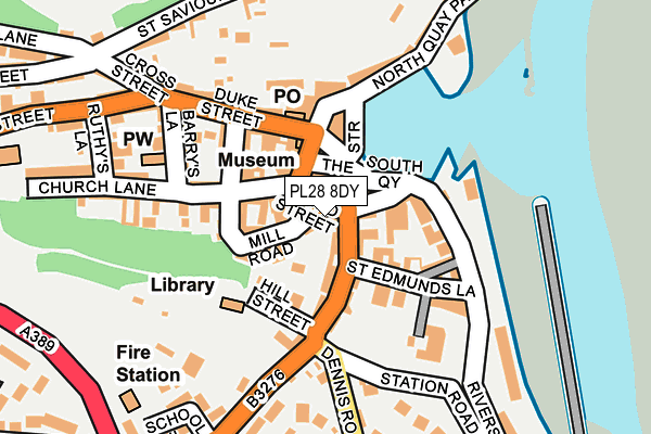 PL28 8DY map - OS OpenMap – Local (Ordnance Survey) PL28 8DY map - OS OpenMap – Local (Ordnance Survey)