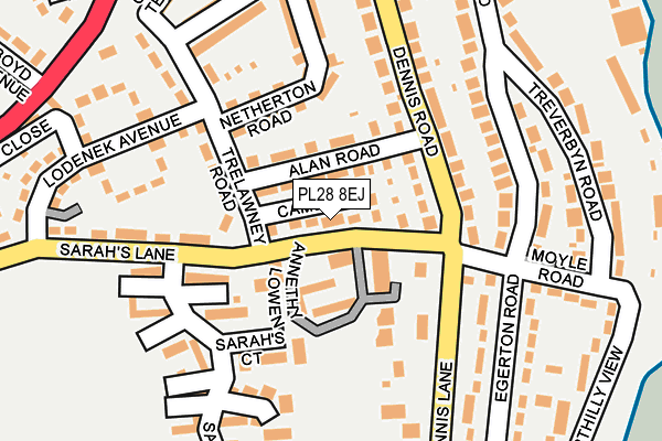 PL28 8EJ map - OS OpenMap – Local (Ordnance Survey)