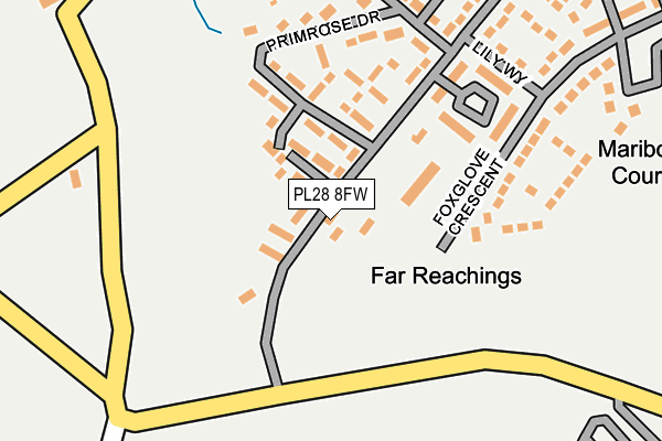 PL28 8FW map - OS OpenMap – Local (Ordnance Survey) PL28 8FW map - OS OpenMap – Local (Ordnance Survey)