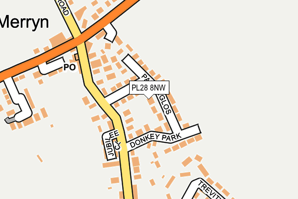 PL28 8NW map - OS OpenMap – Local (Ordnance Survey) PL28 8NW map - OS OpenMap – Local (Ordnance Survey)