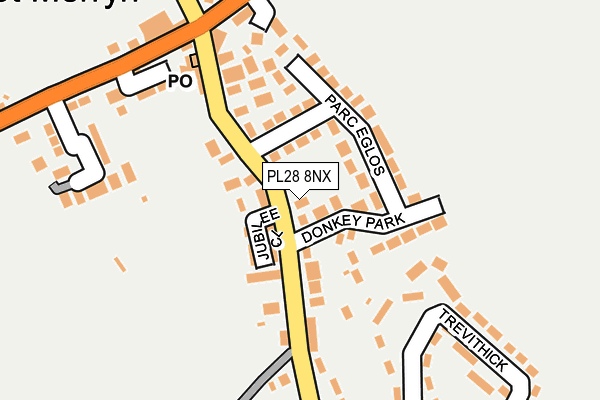 PL28 8NX map - OS OpenMap – Local (Ordnance Survey) PL28 8NX map - OS OpenMap – Local (Ordnance Survey)
