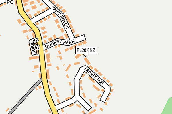 PL28 8NZ map - OS OpenMap – Local (Ordnance Survey) PL28 8NZ map - OS OpenMap – Local (Ordnance Survey)