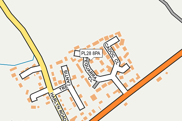 PL28 8PA map - OS OpenMap – Local (Ordnance Survey) PL28 8PA map - OS OpenMap – Local (Ordnance Survey)