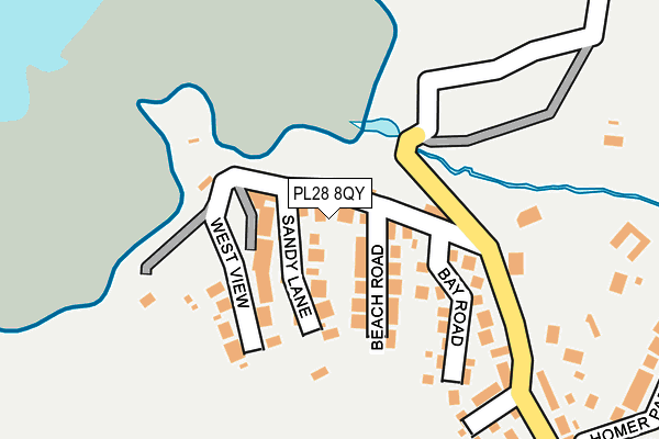 PL28 8QY map - OS OpenMap – Local (Ordnance Survey) PL28 8QY map - OS OpenMap – Local (Ordnance Survey)